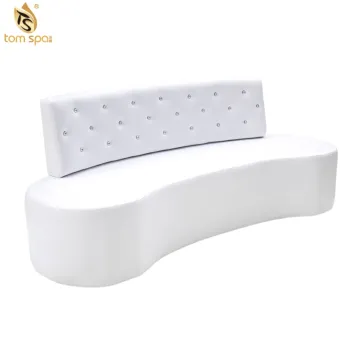 White leather waiting sofa for office