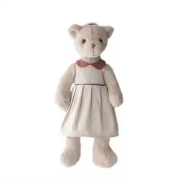 White standing bear plush sleeping toy for children