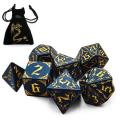 Bescon Giant Fire-Patterned DND Dice Set 1 Inch (25MM) , Oversized D&D Dice Set for Dungeons and Dragons Role Playing Games