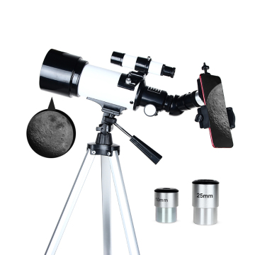 Travela portatile Telescopio rifrattore da 400 mm con apertura e adattatore per telefono da 70 mm