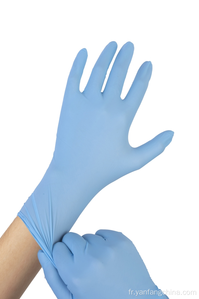 Gants de nitrile sans poudre médicale en gros de la poudre médicale