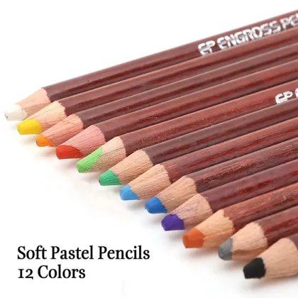 Artist Pastel Pencils 12 Colors Set