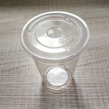 90-98mm diameter Disposable Transparent PET cups with lids