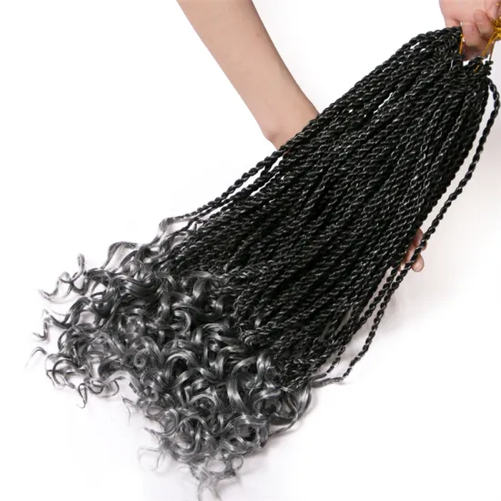 Synthetic Senegalese Twist Braid Curly Flash crochet braids hair 18 inch 30 strands/pack synthetic bulk braiding hair extension