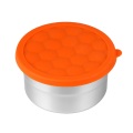 Round Silicone Lid Steel Lunch Box