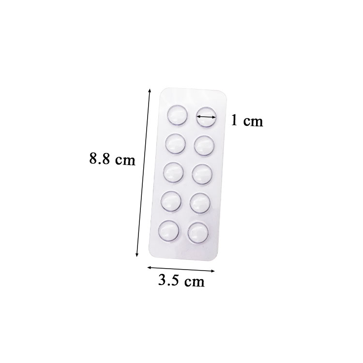 Medicine transparent round small pills blister trays