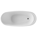 White Pedestal Connected Freestanding Bath Tub