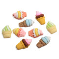 Colorful Summer Sweet Cone Resin Charms Food Artificial Craft Decoration Keychain Diy Deco Children Jewelry Parts