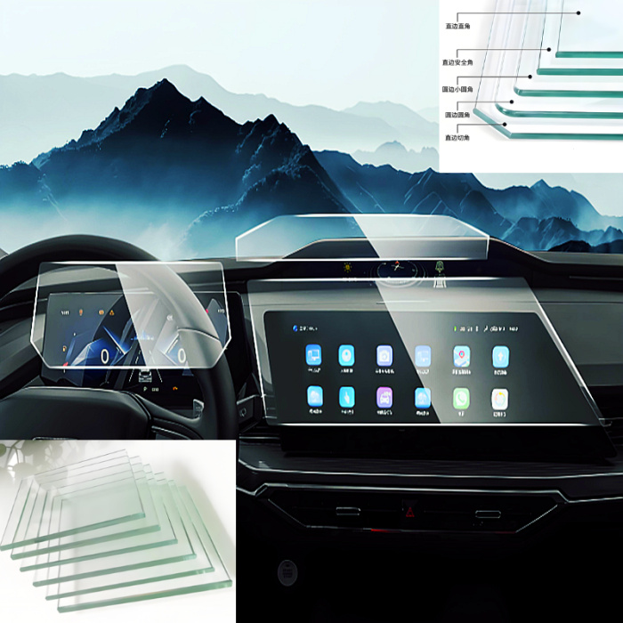 Tela de vidro revestido de navegação do painel automático