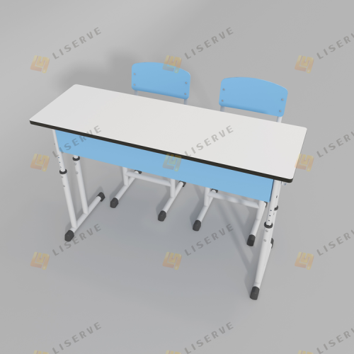 Çift Kişilik Sandalyeli Ergonomik Çalışma Masası