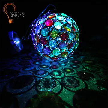 Good service outdoor garden clear glass hanging light solar crystal jar lights