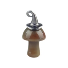 Fancy Jasper Mushroom Wizard Cap Pendant for Making Jewlery 15X20mm Stone Halloween Charms