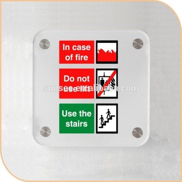 customized acrylic signs with no smoking printing/safety printing/warning printing