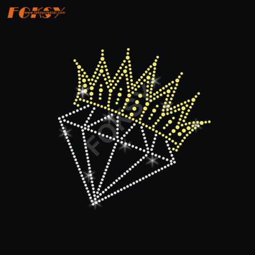Crown Iron on Rhinestone Motif