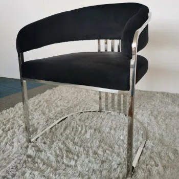Luxury Modern Pink Velvet Dining Chairs for Restaurant