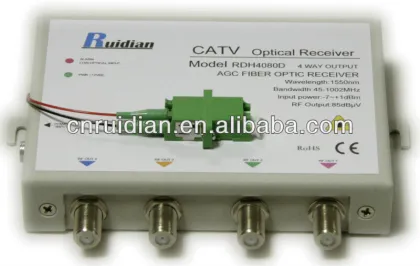 Four Ways catv ftth agc optical receiver/agc receiver