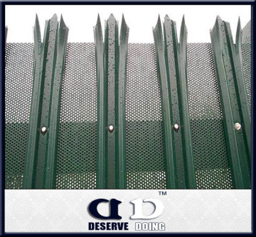 High security galvanized and PVC palisade fencing system