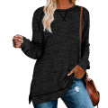 Long Sleeve Side Split Tunic Tops