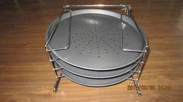 Carbon steel non-stick coating pizza pan