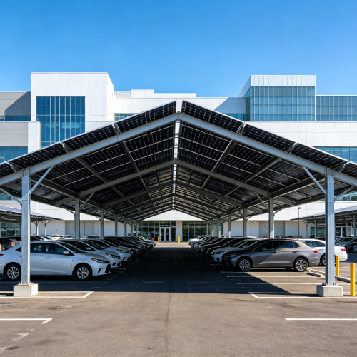 Amplio Estacionamiento Cochera Fotovoltaica