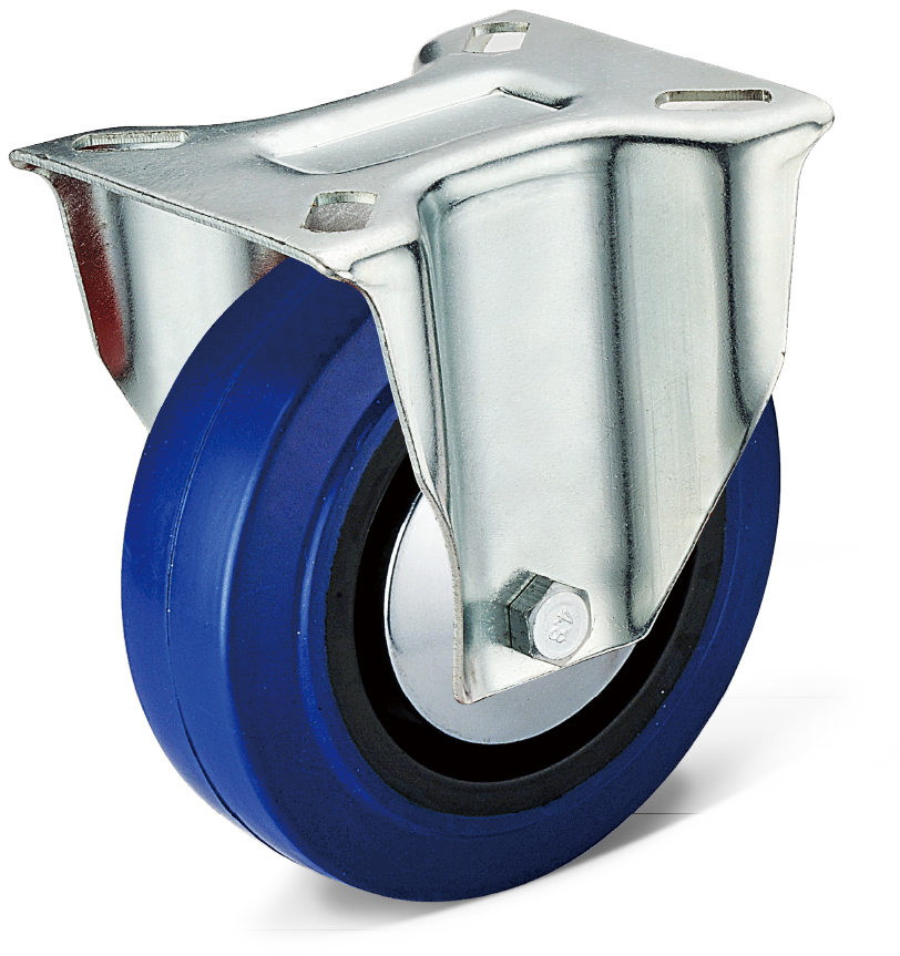 Elastic Rubber Fixed Casters