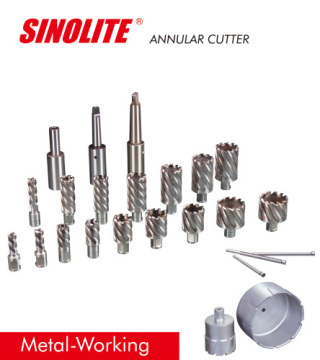 Annular Hole Cutter With Weldon Shank, One-touch, Quick-in, Thread Shank Diameter 12-50mm, Depth 25,50,75mm 