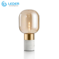 Petite lampe de table ronde LEDER