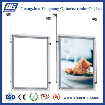 Hot sale: CRD Double side A4 size super bright PMMA Adertising crystal light box, cheap price of acrylic decorative light boxes
