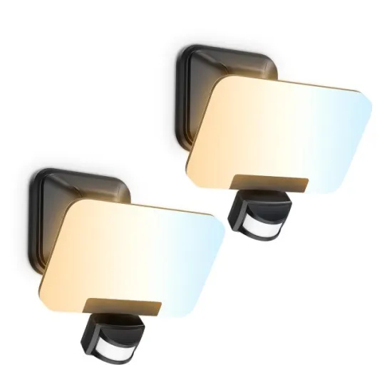 35W Motion Sensor Outdoor LED Security Lights: Adjustable White & Warm Color Modes, IP65 Waterproof Flood Lights