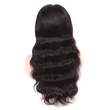 6*6 HD Lace closure Wigs Body Wave Natural Color Transparent Lace With  Pre Plucked Bleached Knots Brazilian Remy hair