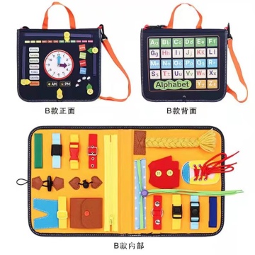 Το Montessori-εμπνευσμένο Felt Busy Board: Ένα παιχνίδι για τα νήπια για να μάθουν το ντύσιμο και τις βασικές δεξιότητες ζωής