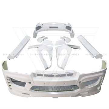 مجموعة ألياف زجاجية واسعة من الألياف الزجاجية للتصميم لعام 2007-2013 BMW X5 E70 - المصد الأمامي ، المصد الخلفي ، التنانير الجانبية