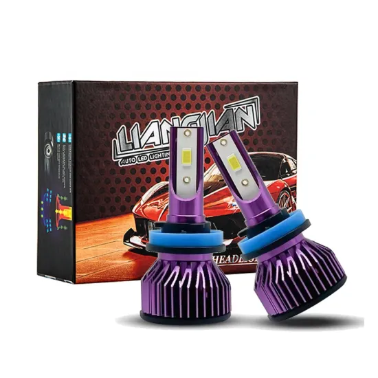 Factory Price V6 F2 4300K 6000K COB CSP Car Headlight H7 H1 H3 H11 H4 LED Bulb