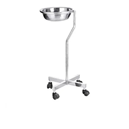 Hospital Medical Stainless Mayo Table With Single Bowl