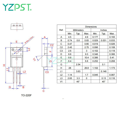 YZPST brand BTA316-800C triac TO-220