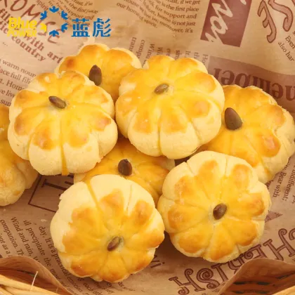 Pumpkin Puff Pastry Frozen Dough - Halal Frozen Food for Bakery Desserts