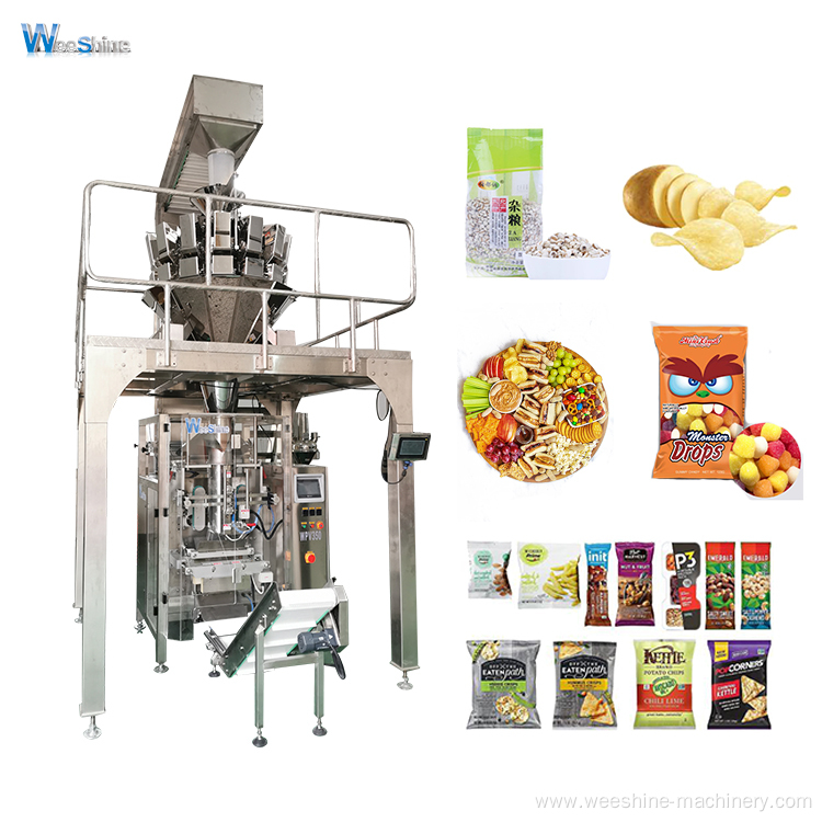 Rice Seeds Potato Chips Candy Pillow Packing Machine