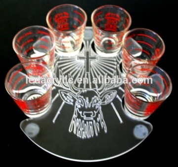 acrylic shot glass holder tray