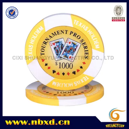 11.5g Texas Hold'em Tournament Poker Chips with Custom Stickers