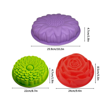 Moules de gâteau en silicone de forme de fleur personnalisée