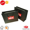 Black matte custom paper gift packaging bag