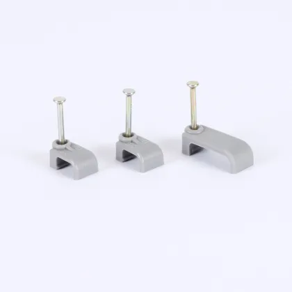 Search Engine: Twin Earth Flat Cable Clips, Grey UK Clip, Nail Wire Clips