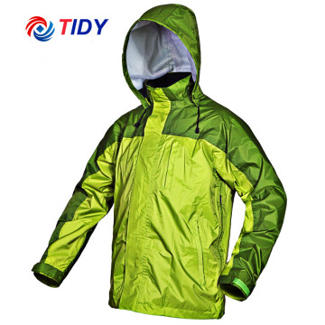 Jaket hujan plastik poliester luar borong