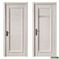 Simple Safety White Soild Wooden Door