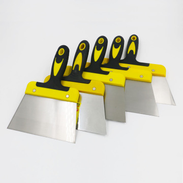 Two-Color Rubber Handle Carbon Steel Blade Putty Knife
