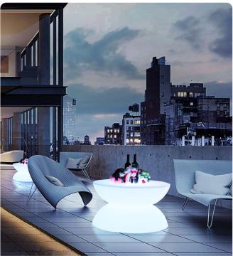 LED Coffee Table with 16 Colors, Suitable for Outdoor Events, Night Clubs, and Parties