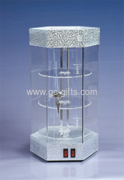 Lockable Hexagon Acrylic Display Cabinets 