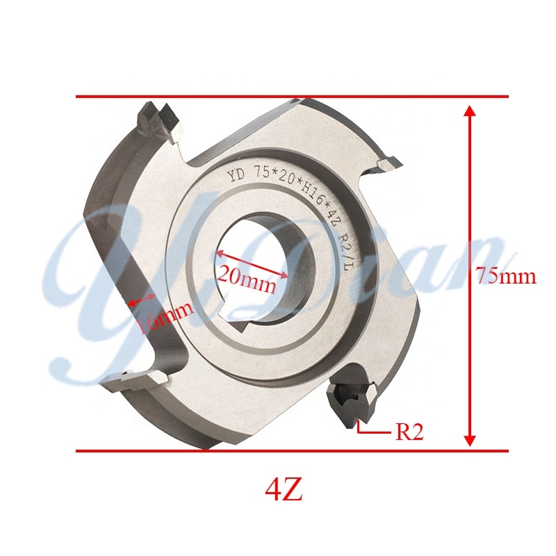 75*20*16*4Z Woodwork Machine Profile Cutter Fine Trimming Cutter For Woodworking CNC Automatic Edge Banding Machine