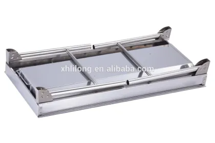 China factory stainless steel folding balcony BBQ table