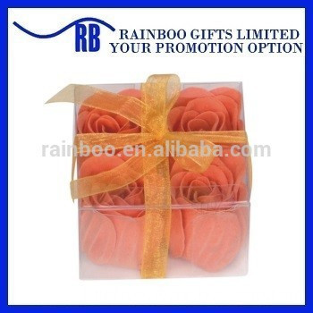 flower soap paper in shoe shape box